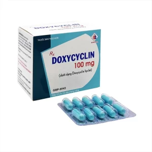 Doxycyclin 100mg DMC (10 vỉ x 10 viên/hộp)